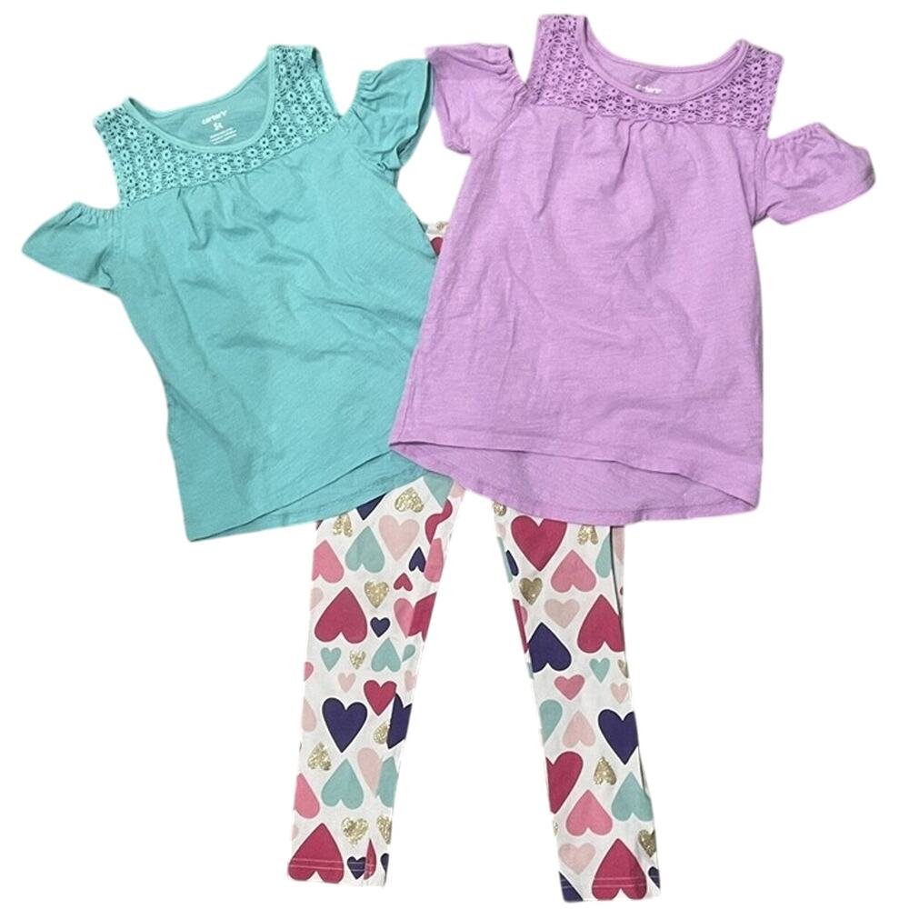 Carter's Girl Heart Outfit Combo Size 5T
